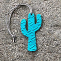 Air Flair | Leather Car Air Freshener | Cactus | Aztec Pattern (Turquoise, Warm Sugar Scent)
