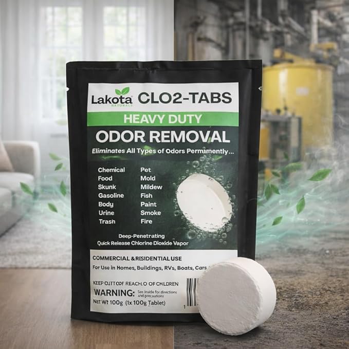 Chlorine Dioxide Heavy-Duty Fogger Deodorizing Kit, Professional Strength Odor Remover For Car, Home, RV, Room, Garage. Scent Bomb Air Freshener & Deodorizer. Easy to Use Kit Eliminates All Odors!