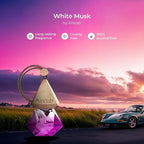 Car Air Freshener 8ml | Perfume Style Freshener Inspired by Baccarat rouge 540 Fragrance | Natural Essential Oil Glass Bottle with Wooden Diffuser | Lasts Up to 60 Days