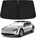 KUST Windshield Sun Shade for 2020-2024 2025 2026 Porsche Taycan Sedan Accessories Custom Fit Sunshade Sun Visor Protector Foldable Blocks UV Rays Keep Your Car Cooler