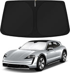 KUST Windshield Sun Shade for 2020-2024 2025 2026 Porsche Taycan Sedan Accessories Custom Fit Sunshade Sun Visor Protector Foldable Blocks UV Rays Keep Your Car Cooler