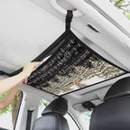 Musical Cedar Car Roof Storage Bag Auto Seat Storage Hanging Bag Multi-Purpose Car Bag Storage Box Organizer Pouch Pocket One-Size-Fits Tidy Pouch Pocket Storage for Small Items
