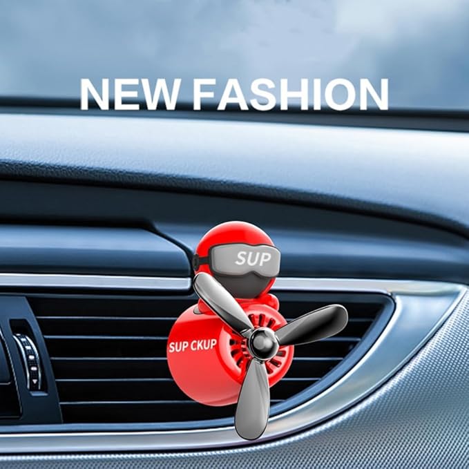 DAYUJIAN Cute Car Diffuser - Rotating Propeller Air Outlet Vent Fresheners, Aromatherapy Ornament, Air Freshener for Cars