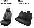 Fit for 98% of Mercedes Benz Car Seat Covers, Premium Nappa Leather Seat Cover, Fully Wrapped Protect Modern Style Seat Cover (5-Seat Standard, Black & Coffee)