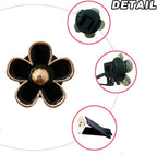 4 Pcs Metal Daisy Air Vent Clips Flower Car Air Freshener Clip Air Conditioning Outlet Clip Bling Charm Car Inter Decor Accessories for Girls Women
