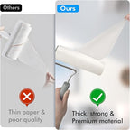 Extra Sticky Large Surface Lint Roller, 6.3'' Giant Lint Roller for Pet Hair, Lint Remover Roller for Cat Hair, Clothes, Furniture (1 Handle + 450 Sheets)
