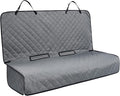 Bench Car Seat Cover Protector - Waterproof, Heavy-Duty and Nonslip Pet Car Seat Cover for Dogs with Universal Size Fits for Vehicles, Trucks & SUVs(Grey)