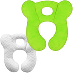 Baby Travel Pillow, Upgrade U-Shape Infant Pillow for Car Seat Pushchair and Stroller, Soft Comfortable Sleep Cushion for Kids Newborn and Toddler -Light Green