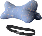 Neck & Cervical Pillows Dog Bone Shaped Travel Neck Pillows With Washable Removable Cover Have Loops On Either End For Car Bus Truck Driving Comfort Head Rest Support Neck Chiropractic Pillow ( Color