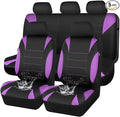 CCAR Pass Neoprene Wetsuit Seat Covers, Waterproof Car Seat Covers Full Sets with 5mm Composite EVA, Universal Fit for Car Sedan, SUV Trucks Anti Slip with Airbag Compatible(Black Purple)