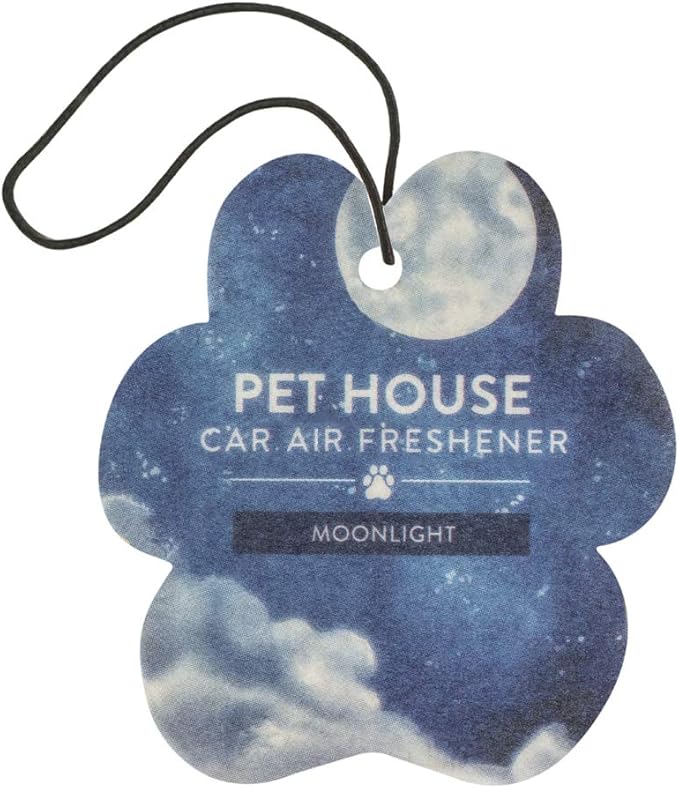 One Fur All Pet House Car Air Freshener - Moonlight Pack of 4 - Non-toxic Car Air Freshener - Pet-Friendly Air Freshener For Small Spaces & Car - Hanging Odor Eliminating Air Freshener