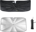 Windshield Sun Shade Umbrella, Portable Foldable, Spring Structure Wind Shield, Front Window Sunshade, Protect from Sun Rays Car Windshield, Universal for Any Car (61'' x 33.4'')
