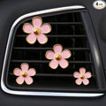 4 Pcs Metal Daisy Air Vent Clips Flower Car Air Freshener Clip Air Conditioning Outlet Clip Bling Charm Car Inter Decor Accessories for Girls Women