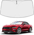Proadsy 2026 Upgrade Front Windshield Sun Shade Foldable Sunshade Protector Custom Fit 2015-2023 Ford Mustang(NOT for Ford Mustang Mach-E) Accessories