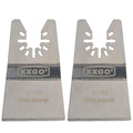 XXGO 2 Pcs Universal 2” Rigid Oscillating Tool Scraper Blades Compatible with Bosch Chicago Craftsman Dewalt Dremel Fein Harbor Freight Makita Milwaukee Porter Cable Ridgid Ryobi Rockwell XG1002