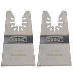 XXGO 2 Pcs Universal 2” Rigid Oscillating Tool Scraper Blades Compatible with Bosch Chicago Craftsman Dewalt Dremel Fein Harbor Freight Makita Milwaukee Porter Cable Ridgid Ryobi Rockwell XG1002