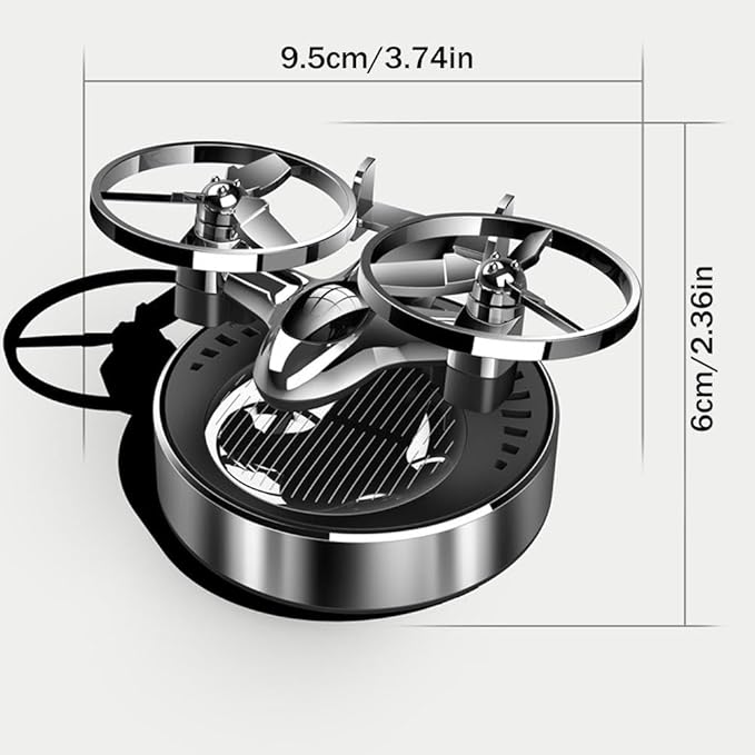 Solar Energy Auto Rotating Diffuser with Fragrance, Essential Oil Diffuser Scent Decoration for Car Interior & Home Office (2pcs)