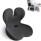 Memory Foam Seat Cushion,Orthopedic Ergonomic Seat Cushions for Tailbone,Sciatica, and Back Pressure Relief,L-Shaped Design & Adjustable Strap,Lumbar Support Pillow for Office,Car,Desk Chair