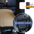 Ziciner Leather Car Center Console Armrest Pad, PU Waterproof Auto Seat Box Cover Protector, Hand Rest Cushion Protection Pad, Vehicles Interior Accessories Universal for Car,SUV (Beige)