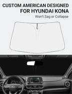 Proadsy 2026 Upgrade Front Windshield Sun Shade Foldable Sunshade Protector Custom Fit 2018-2023 Sedan Accessories