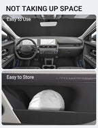 Proadsy 2026 Upgrade Windshield Sun Shade Custom Fit Hyundai Ioniq 5 2022-2025 2026 4-Layer Foldable Front Sunshade Protector Sun Visor Blocks UV Rays Keep Car Cooler Accessories