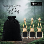 Fog & Fern Car Air Freshener with Velvet Gift Bag | Hanging Design for Multiple Spaces | Set of 3 (10 ml Each) | Fresh Earthy & Clean Scent | Long-Lasting Natural Aroma by Gift Paradise