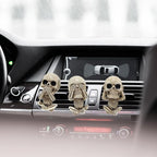 3 PCS Cute Skull Car Vent Clips 2.3In, Cooler Aromas Vents Skull Car Scent Air Freshener, Personalized Lucky Pendulums, Universal for Car Vents, Halloween, Office Home Decorations