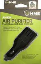 HME Scent Slammer Car Air Purifier with Dual USB Ports | Effective Compact Portable DC Vehicle Dual Ozone Air Cleaner from Smell, Dust & Smoke