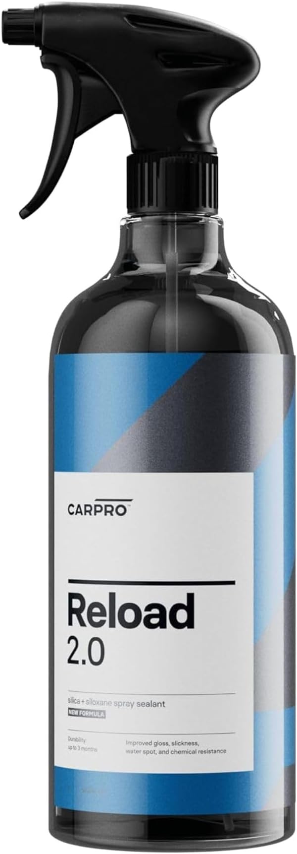 CARPRO Reload 2.0 Spray Sealant, Silica + Siloxane Ceramic Spray for Ceramic Coating, Super Hydrophobic, Self-Cleaning: Improved Gloss, Slickness, Water Spot & Chemical Resistance - Liter (34oz)