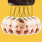 Custom Car Air Freshener - Double Sided Photo Personalized Smell Fresheners With Picture Text for Car Wardrobe Bathroom (Crop - 6 Pcs 1 Set)