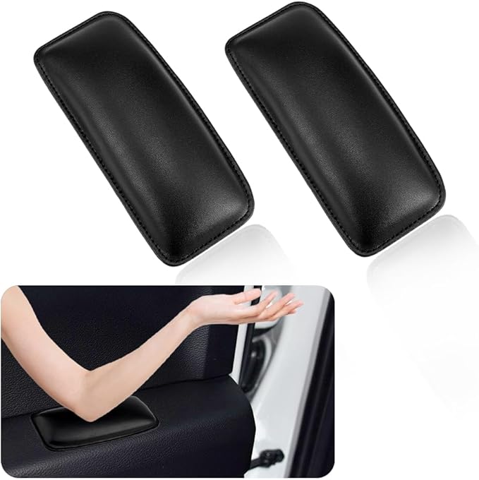 2pcs Leather Arm Rest Cover for Car,Multi-Purpose Car Armrest Cushion for Car Door Armrest Pad&Car Knee Cushion,Universal Car Armrest Cover with Adhesive Provide Relaxation