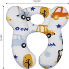 Baby Travel Pillow, Upgrade U-Shape Infant Pillow for Car Seat Pushchair and Stroller, Soft Comfortable Sleep Cushion for Kids Newborn and Toddler -Car White
