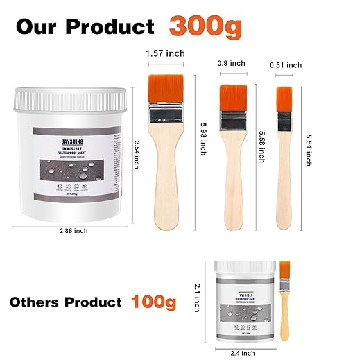 21 OZ (600g) Jaysuing Invisible Waterproof Agent, Waterproof Sealant, Transparent Rainproof Coating, Water-Resistant Anti-Leakage Agent, Transparent Repairing Leak Water-Resistant Adhesive