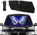 Socira Blue Butterfly Car Windshield Sun Shade Umbrella Foldable Sunshade for Front Window Auto Windshield Sunshade Covers Butterfly Car Accessories Prevent Sun Rays Heat 57'' X 30''
