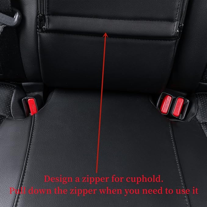 coverdream Custom Seat Covers Compatible with Select Toyota RAV4 Hybrid 2016 2017 2018 Models - Leatherette (Black,Full Set)