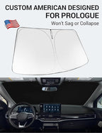 Proadsy 2026 Upgrade Windshield Sun Shade Custom Fit Prologue 2024 2025 2026 Foldable Front Sunshade Protector Sun Visor Blocks UV Rays Keep Car Cooler Accessories