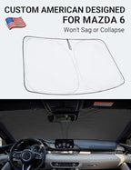 Proadsy 2026 Upgrade Front Windshield Sun Shade Foldable Sunshade Protector Custom Fit 2014-2021 Mazda 6 Sedan, Sport, Touring, Grand Touring, Reserve, Signature Accessories