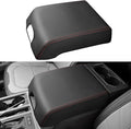 INTGET Center Console Cover for Ford F150 Accessories 2015-2020 2016 2017 2018 2019 Car Middle Lid Seat Armrest Cover Protector Elbow Cushion Pad (red Stitches, 2015-2020)