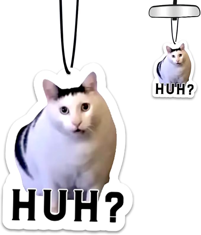 1PCS Car Air Fresheners,HUH White Cat Car Air Fresheners for Cute Mirror Freshener Mirror Scented Hanging Cute Car Accessories Decor Interior Home,White Cat Gifts for Women Men Friends Wife