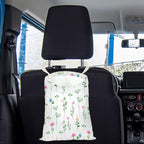 Car Trash Bag Car Garbage Bag Hanging Floral Cars Trash Can Spring Decor Waterproof Cars Back Seat Organizer for Vehicle Travelling Camping