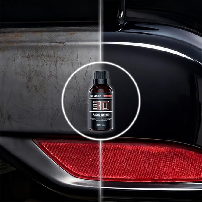 Plastic Restorer for Cars - Black Trim Restorer & Ceramic Coating,Long-Lasting,Non-Greasy Ceramic Coating for Car Plastics,Restores Faded Exterior & Interior Trim, Resists Water,UV 30ml