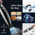 Car Cleaning Kit Car Wash Kit with High Power Handheld Vacuum Automobile Detailing Brush Kits Microfiber Towels Tire Brush Washing Mitt Sponge Safety Hammer Cleaning Wash Kits