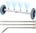 16 Inch Undercarriage Pressure Washer Attachment, Pressure Washer Undercarriage Cleaner, Under Car Washer Attachment with 3 Extension Wand, 4000 PSI