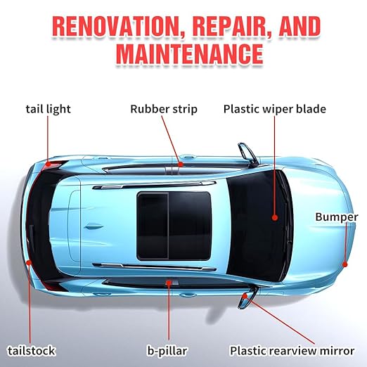 Plastics Parts Crystal Coating, 2025 New Car Crystal Coating for Car Plastic Parts, Coating Agent for Automotive Plastics, Crystals Coating Plastic Restorer, Cars Trim Restorer with Sponge (5)