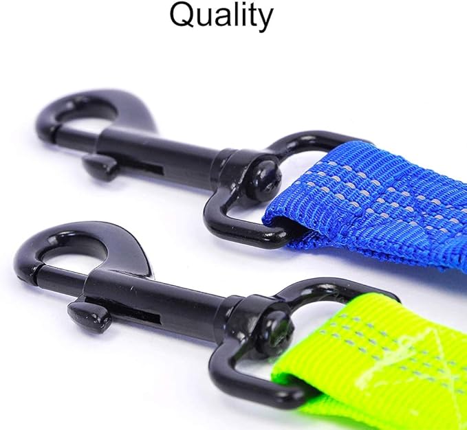 3 Colors Dog Safety Seat Belt,Quality Polyester Fabric,Adjustable,360° zinc Alloy Buckle,with Elastic,High Strength,Wear-Resistant and Durable,Easy to Install,Easy to Wash(Blue)