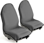 lebogner Car Seat Towel Cover for Post Gym Workout, Running and Swimming, 2 Pack Universal Fit Anti-Slip Waterproof Sweating Bucket Seat Protector for Cars, SUVs and Trucks, Grey
