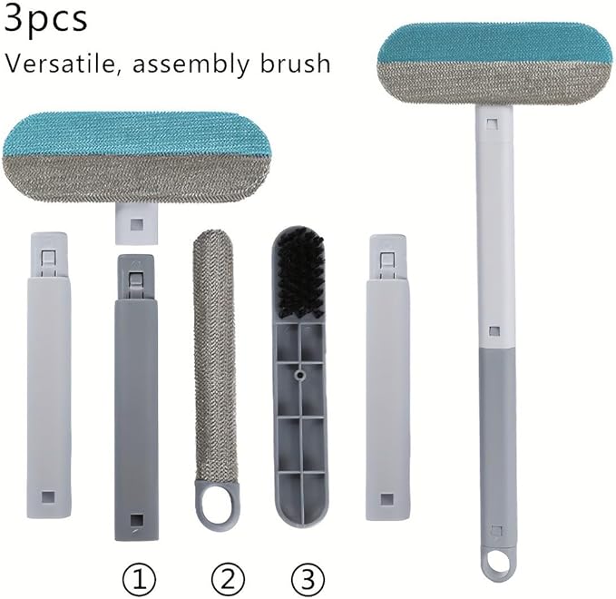 Pet Hair Remover, 4-in-1 Reusable Dog & Cat Hair Removal Tool – Extra Long Handle (23.4"), 1-Pack, Effective Lint Brush for Furniture, Couch, Carpet, Car Seats & Window Screens