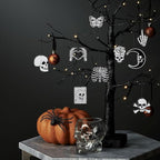 9 Pcs Skull Car Air Fresheners Horror Goth Punk Skeleton Crossbones Incense Chips Scented Diffuser Rearview Mirror Hanging Pendant Ornaments Cool Halloween Decor Automotive Interior Accessories Gifts