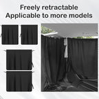 3PCS Car Window Shades Kit, Auto Privacy Divider Blackout Curtains, Removable Strong Sunshade with UV/Heat Protection for Baby Sleeping, Travel, Camping, Universal Car Accessories