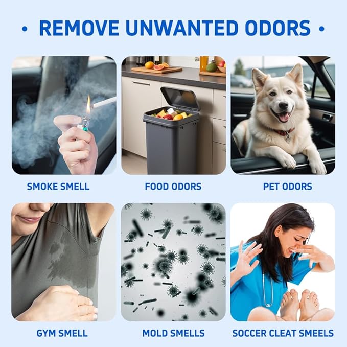 Glodway Whole Car Air Freshener,Odor Eliminator Remover Spray,Strong Freshener With Odour Eliminator Technology,Long-Lasting Scent,6 Ounce(Pack of 5)